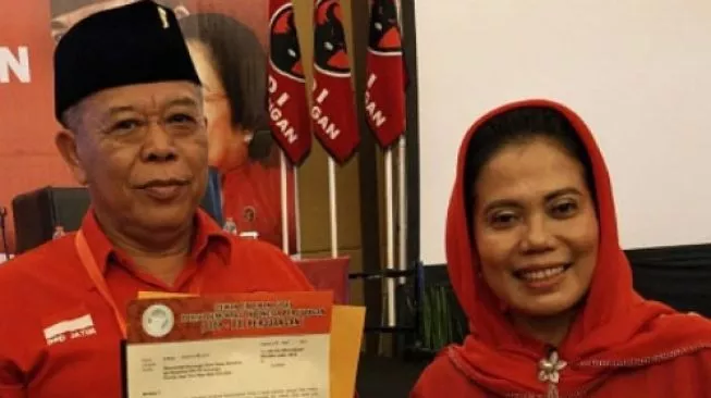 Ketua DPD PDI Perjuangan Kusnadi dan Sekretaris DPD Untari [Foto: Istimewa]