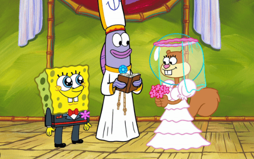 ilustrasi spongebob dan sandy tupai menikah (IMDb)