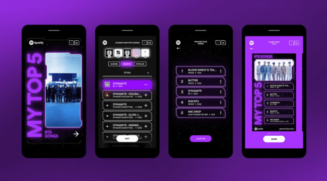 Foto fitur My Top 5: BTS Songs (Spotify)