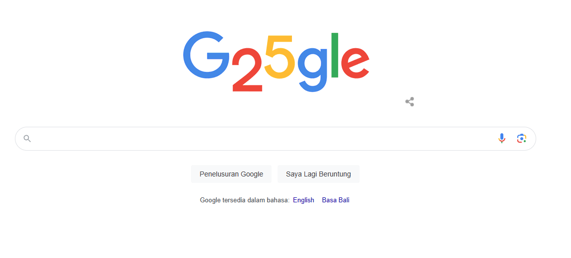 Google Rayakan Ulang Tahun ke-25, Simak Makna Doodle 'G25gle' (ist.)