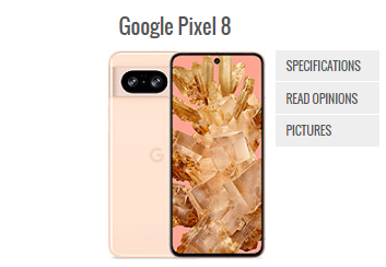 google pixel 8 (gsmarena)