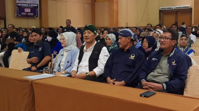 Foto: Konsolidasi pemenangan jajaran Nasdem Kabupaten Kediri bersama Deny Widyanarko. (Anis/metaranews)