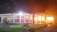 Museum yang ada di belakang Gedung DPRD Kabupaten Kediri (Tangkapan layar video kebakaran di Museum Bhagawanta Bhari)