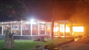 Museum yang ada di belakang Gedung DPRD Kabupaten Kediri (Tangkapan layar video kebakaran di Museum Bhagawanta Bhari)