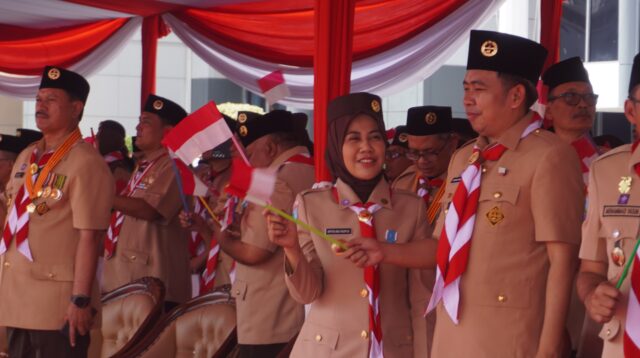 Bupati Jember dalam acara Peringatan Hari Pramuka di Surabaya, Kamis (14/8/2025). (Foto: Diskominfo Jember for Metaranews.co)