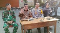 Bupati Kediri, kapolres Kediri, Dandim 0809 Kediri dan Wakil Bupati Kediri saat menggelar konferensi pers (Darman/Metara)