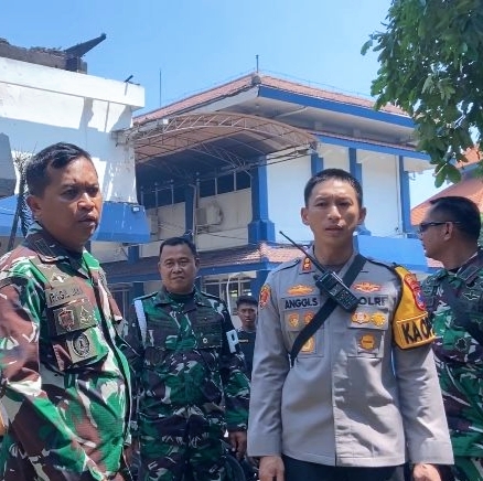 Kapolres Kediri Kota bersama TNI (Istimewa)