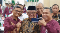 Prof. Abdul Mu'ti saat menghadiri Raker Nasional Forum Rektor Perguruan Tinggi Muhammadiyah-Aisyiyah di UMM (Isimewa)